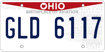 OH license plate GLD6117