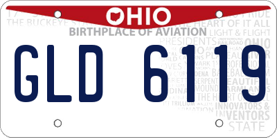 OH license plate GLD6119