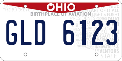 OH license plate GLD6123