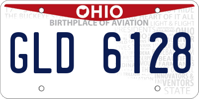 OH license plate GLD6128