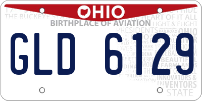OH license plate GLD6129