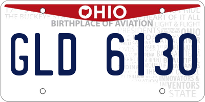 OH license plate GLD6130
