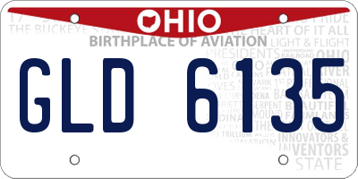 OH license plate GLD6135