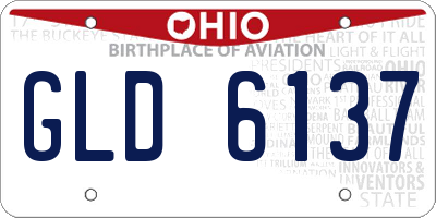 OH license plate GLD6137
