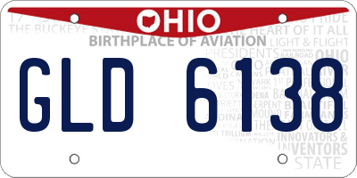 OH license plate GLD6138
