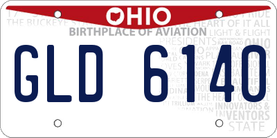 OH license plate GLD6140