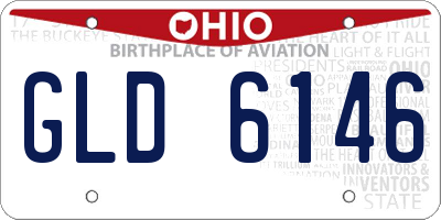 OH license plate GLD6146