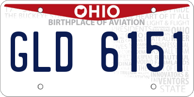 OH license plate GLD6151