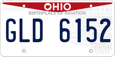 OH license plate GLD6152
