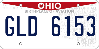 OH license plate GLD6153