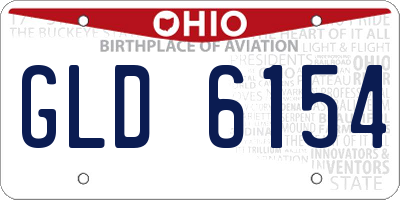 OH license plate GLD6154
