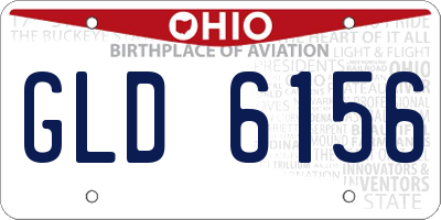 OH license plate GLD6156