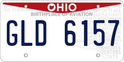 OH license plate GLD6157