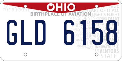 OH license plate GLD6158