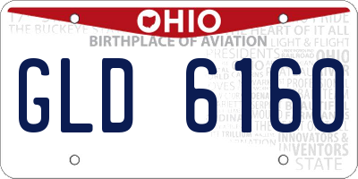 OH license plate GLD6160