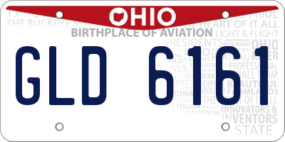 OH license plate GLD6161