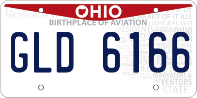 OH license plate GLD6166