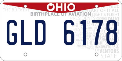 OH license plate GLD6178