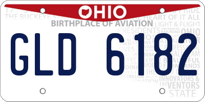 OH license plate GLD6182