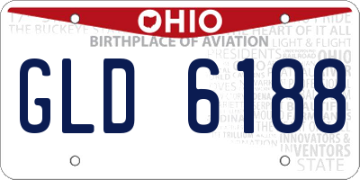 OH license plate GLD6188