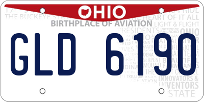 OH license plate GLD6190