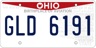 OH license plate GLD6191