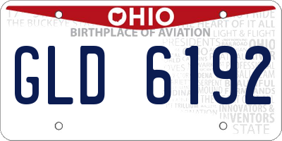 OH license plate GLD6192