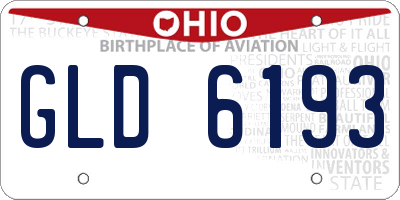 OH license plate GLD6193