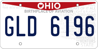 OH license plate GLD6196