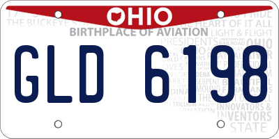 OH license plate GLD6198