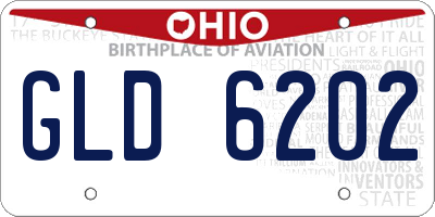 OH license plate GLD6202