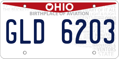 OH license plate GLD6203