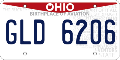 OH license plate GLD6206