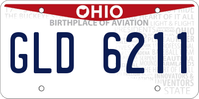 OH license plate GLD6211