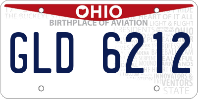 OH license plate GLD6212