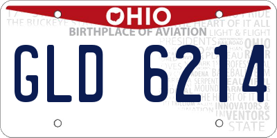 OH license plate GLD6214