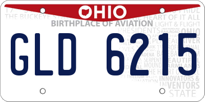 OH license plate GLD6215