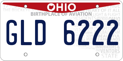 OH license plate GLD6222