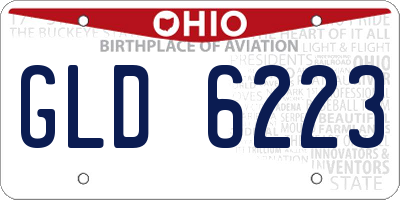 OH license plate GLD6223
