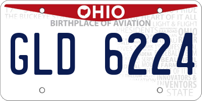 OH license plate GLD6224