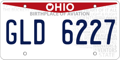 OH license plate GLD6227