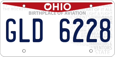 OH license plate GLD6228