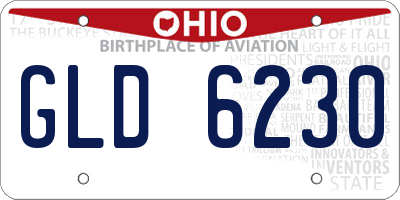 OH license plate GLD6230