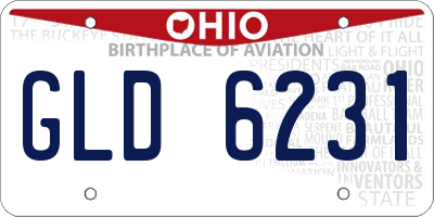 OH license plate GLD6231