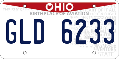 OH license plate GLD6233