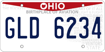 OH license plate GLD6234