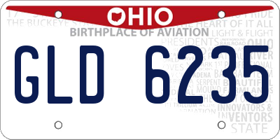 OH license plate GLD6235