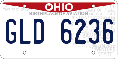 OH license plate GLD6236