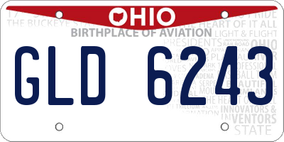OH license plate GLD6243