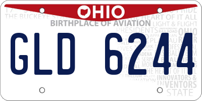 OH license plate GLD6244